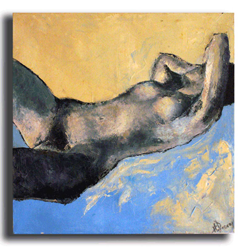 Femme amour Huile sur toile 80 x 80 cm,  encadré (Disponible)